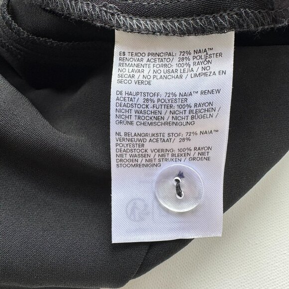 Reformation Vida Low Rise Pants in Pitch Black 8 - Picture 7 of 11